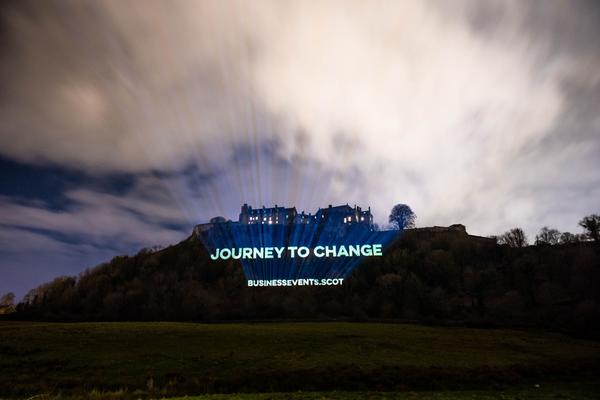Journey to Change projection at the Stirling Castle.